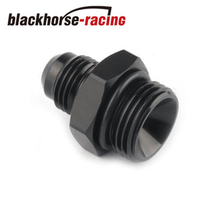 ORB-8 O-ring Boss AN8 8AN to AN6 6AN Male Adapter Fitting Black Anodized