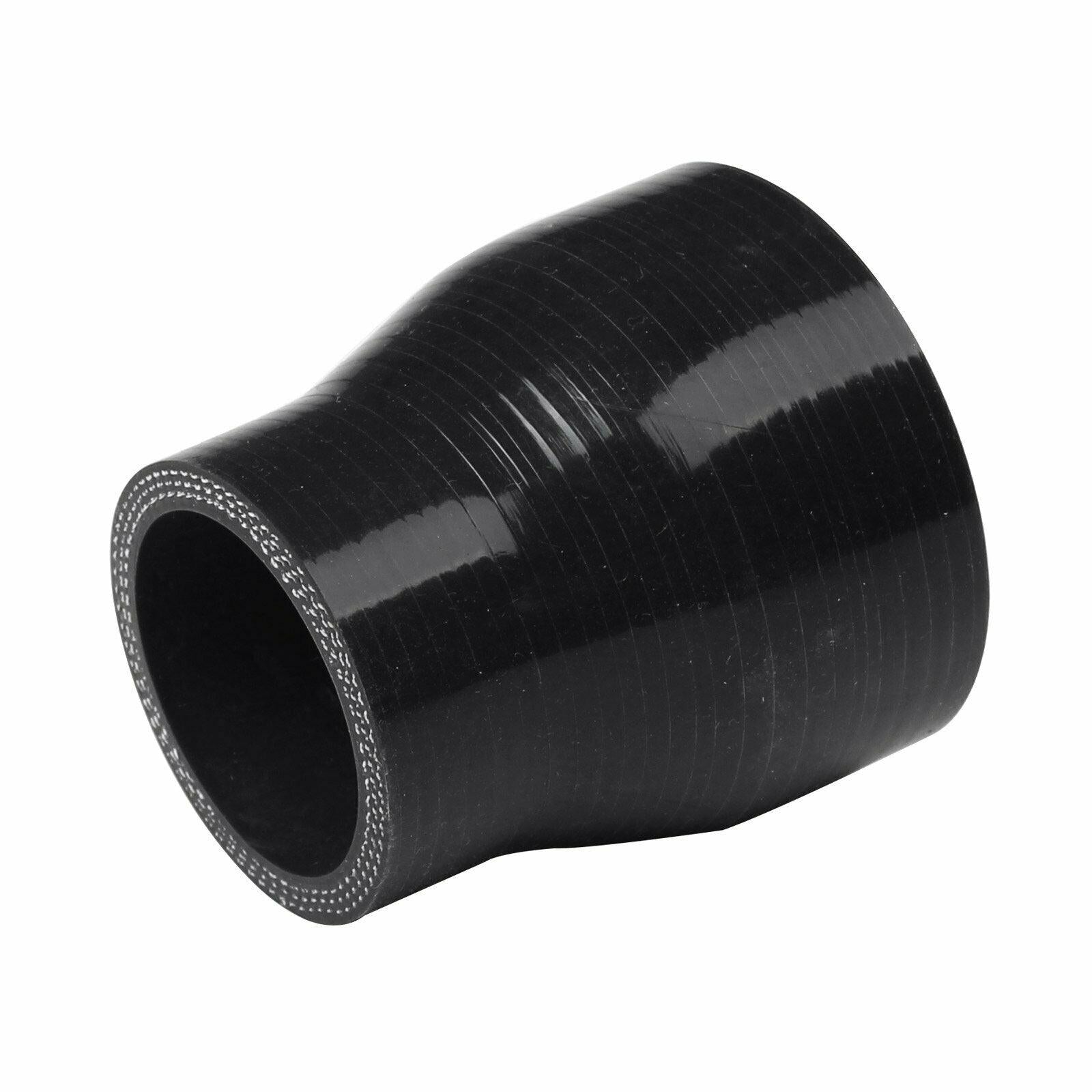 Straight Reducer Silicone Hose 3.5"-4" Black 89mm -102 mm Intercooler Turbo Tube - www.blackhorse-racing.com