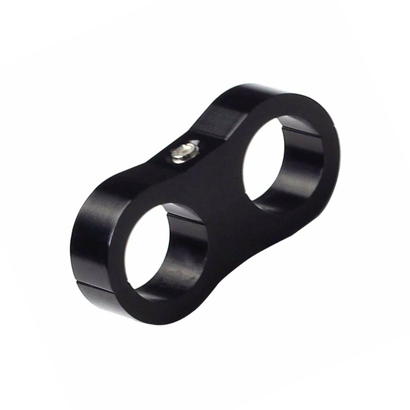 17/32 Inch Black AN6 Billet Oil Fuel Hose Separator Clamp Adapter Bracket - www.blackhorse-racing.com
