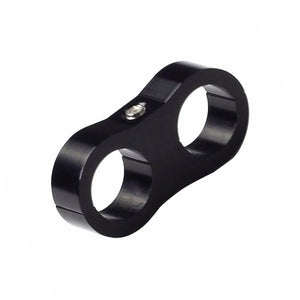 17/32 Inch Black AN6 Billet Oil Fuel Hose Separator Clamp Adapter Bracket - www.blackhorse-racing.com