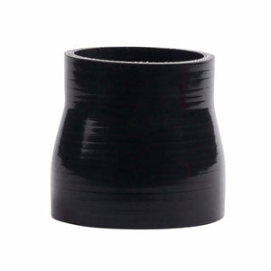 Black 1.75" to 2.5" 45 - 63 mm Straight Silicone Hose Reducer Turbo Coupler - www.blackhorse-racing.com