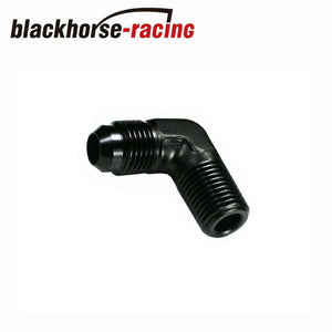 -6AN Flare 90 Degree 1/4 NPT Fitting Male Union BLACK