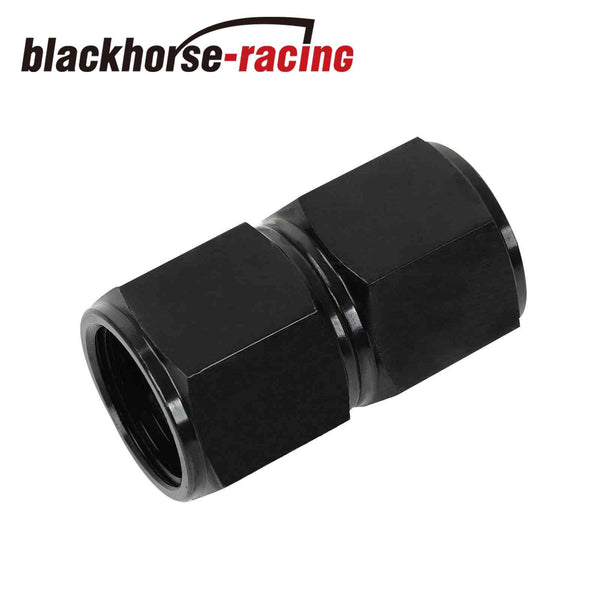10 AN to -10 AN Straight Female Swivel Coupler Union Fitting Black