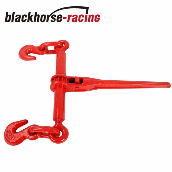 2 PACK Ratchet Chain Load Binder 3/8"-1/2" Chain Hook Tie Down Rigging Equipment