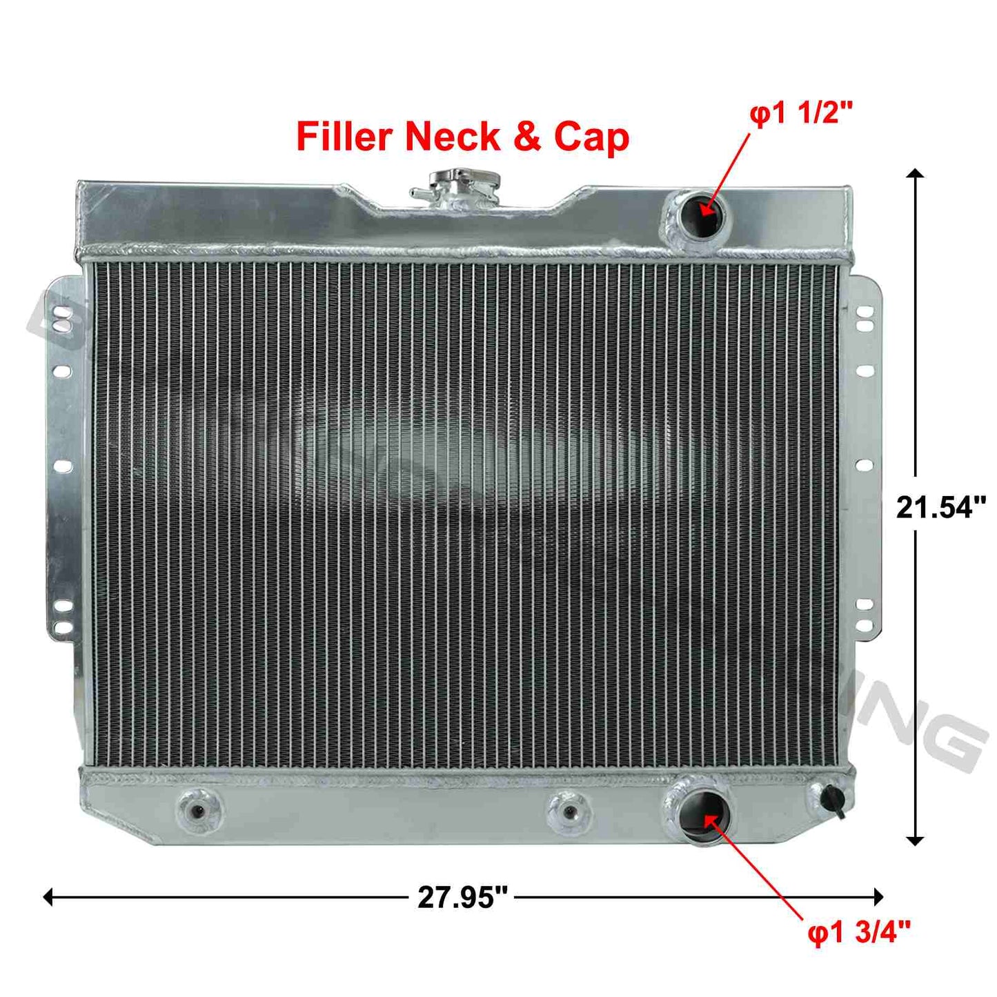 
                  
                    For 59-65 Chevy Impala/Bel Air/El Camino/Biscayne 3Row Aluminum Radiator&12" Fan
                  
                