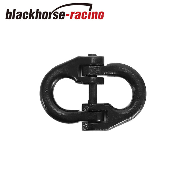 (2) 1/2" G80 Coupling Link Tow Hitch Safety Chain Hammer Lock Black For Truck