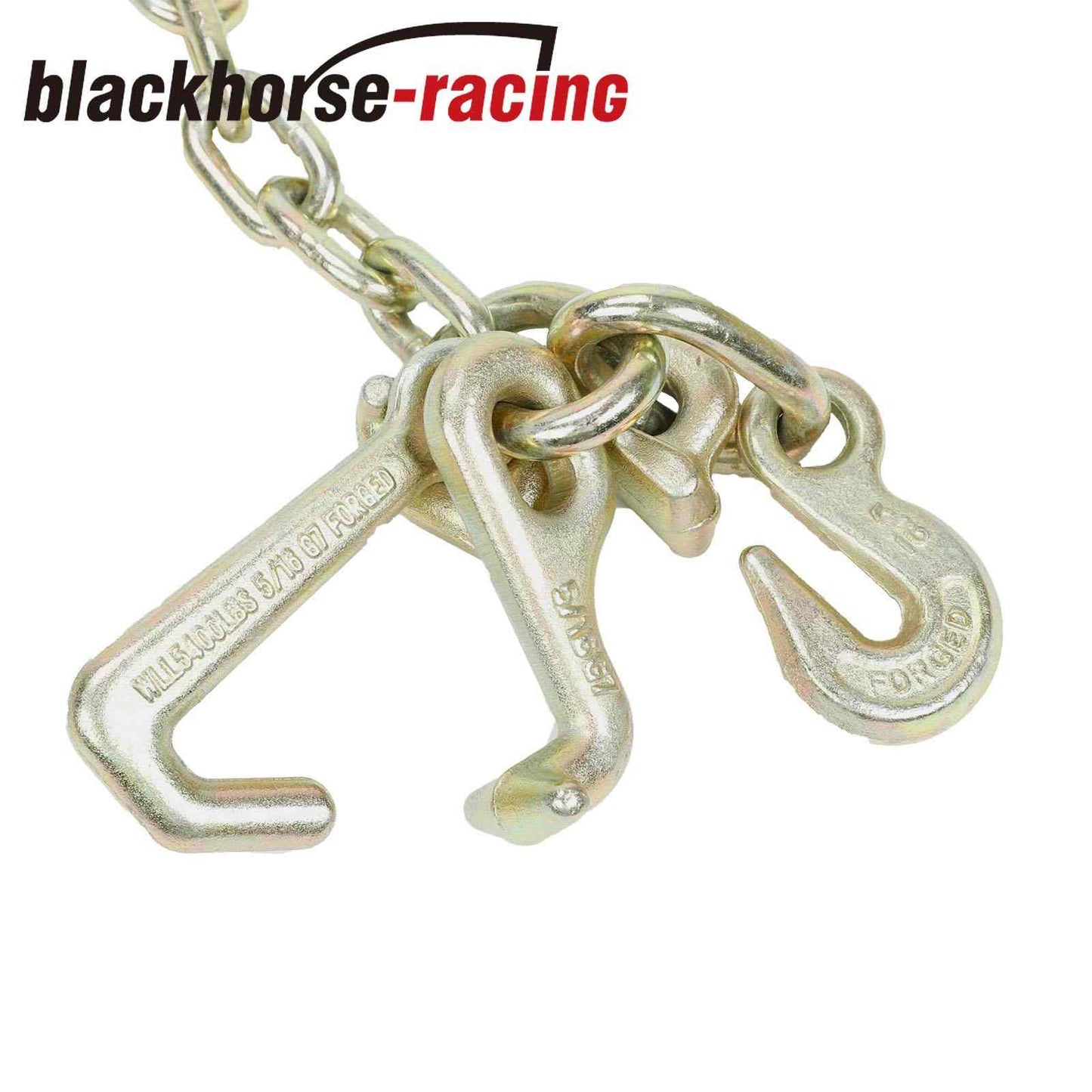 
                  
                    4 Pack 5/16" x 6' Long Shank 15" J Hook Tow Chain w/ RTJ Cluster & Grab Hook
                  
                