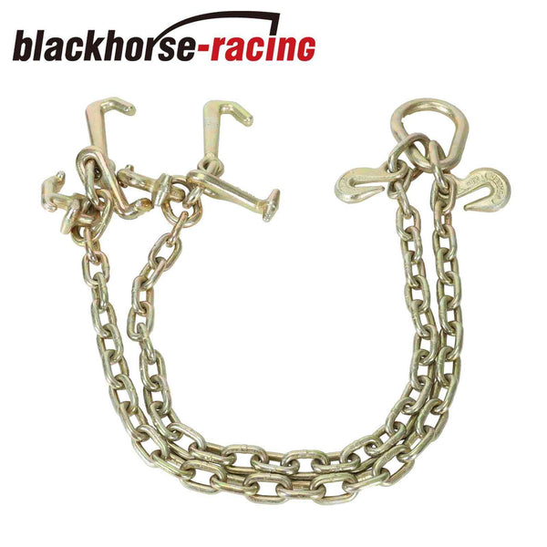 2Pack G70 V-Chain Bridle w/RTJ Cluster Hook Grab Hooks 3'Legs Tow Chain 4700 WLL