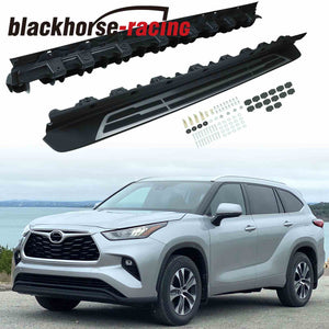 Pair Running Boards Side Steps Nerf Bar For 2020 2021 2022+ Toyota Highlander