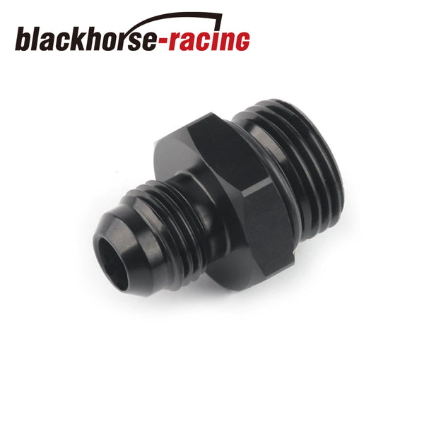 ORB-8 O-ring Boss AN8 8AN to AN6 6AN Male Adapter Fitting Black Anodized