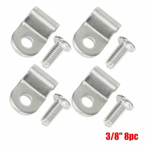 8pc 3/8" Brake Line Clamp Stainless Steel+ Screw Street Rod Dune Buggy Custom - www.blackhorse-racing.com