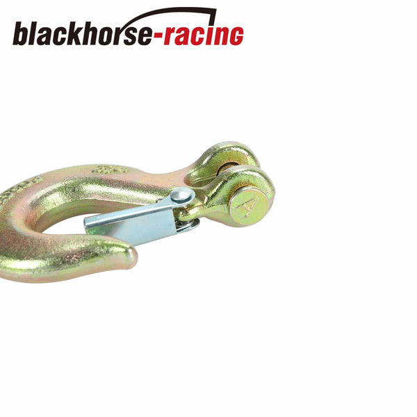 (4)5/16" Inch Grade 70 Clevis Slip Hook Tow Chain Hook w/ Latch Forged For Truck