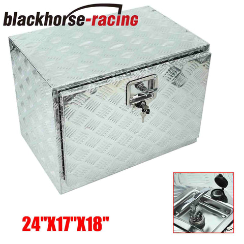 Aluminum 24"X17"X18" Pickup Truck Underbody Bed Tool Box Trailer Tool Storage