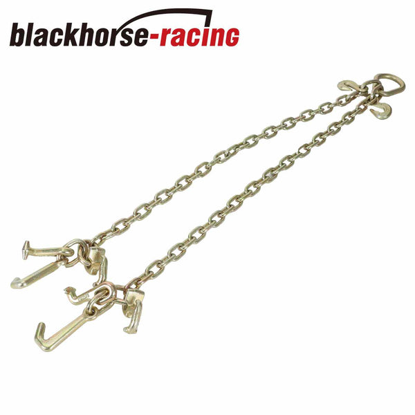 2Pack G70 V-Chain Bridle w/RTJ Cluster Hook Grab Hooks 3'Legs Tow Chain 4700 WLL