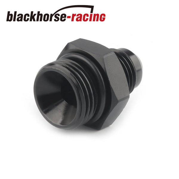 ORB-8 O-ring Boss AN8 8AN to AN6 6AN Male Adapter Fitting Black Anodized