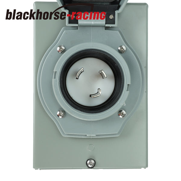 3 Prong 30Amp RV Generator Power Inlet Box 3750W NEMA L5-30P Outdoor Receptacle