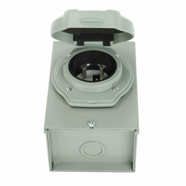 NEMA L5-30 3Prong 30Amp RV Power Generator Inlet Box 3750W Transfer Switch Iron - www.blackhorse-racing.com