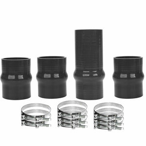 INTERCOOLER BOOT KIT SILICONE FOR 03-07 DODGE Cummins BLACK WITH CLAMPS - www.blackhorse-racing.com