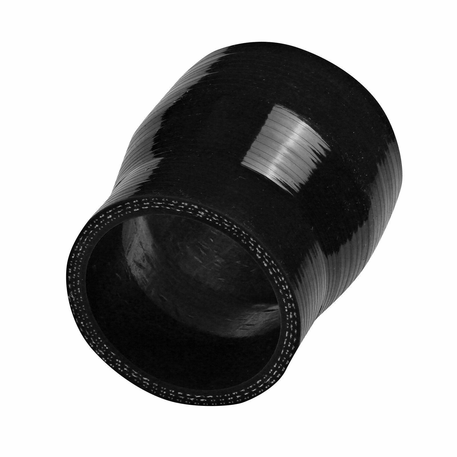 Black 1 1/2" inch 38mm Silicone Straight Hose Coupler Connector Joiner Radiator - www.blackhorse-racing.com