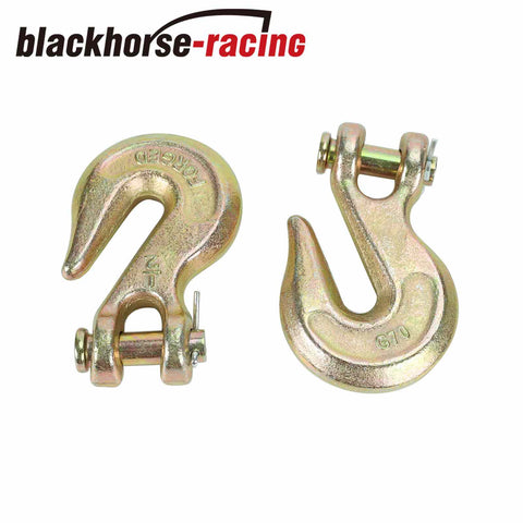 2PCS 1/2" G70 Clevis Grab Hooks Chain Hook Tie Down Towing Flatbed Truck Trailer