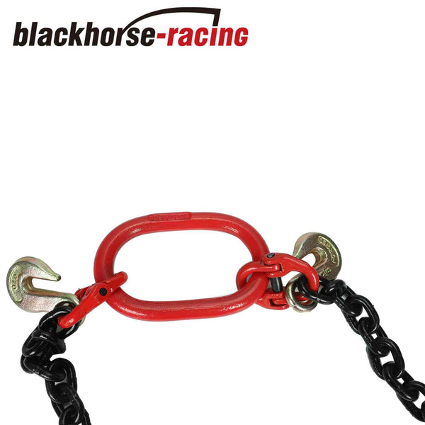 V-Chain w/ 3/8 x 3'Legs+15"J-Hook+Cradle Eye Grab Hooks G80 Tow Recovery 7100WLL