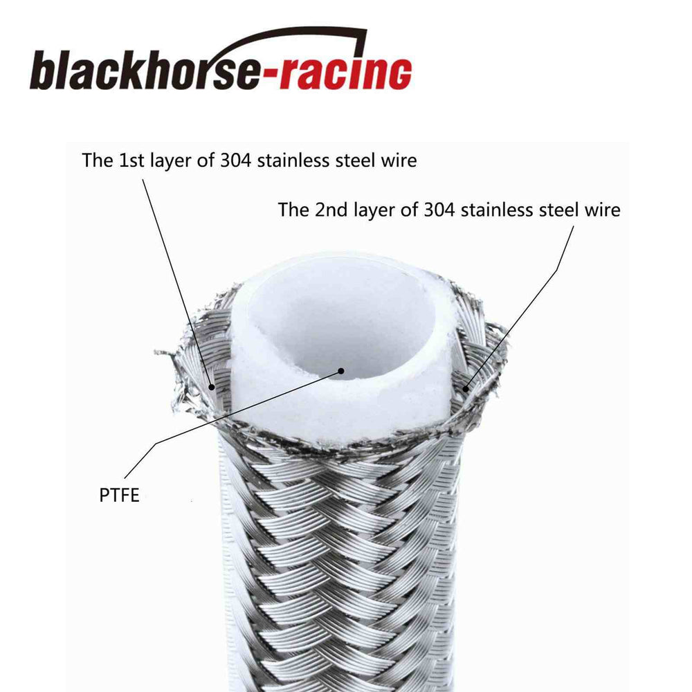 
                  
                    Black E85 20FT -8AN AN8 PTFE Stainless Steel Braided Fuel Gas Oil Line Hose
                  
                