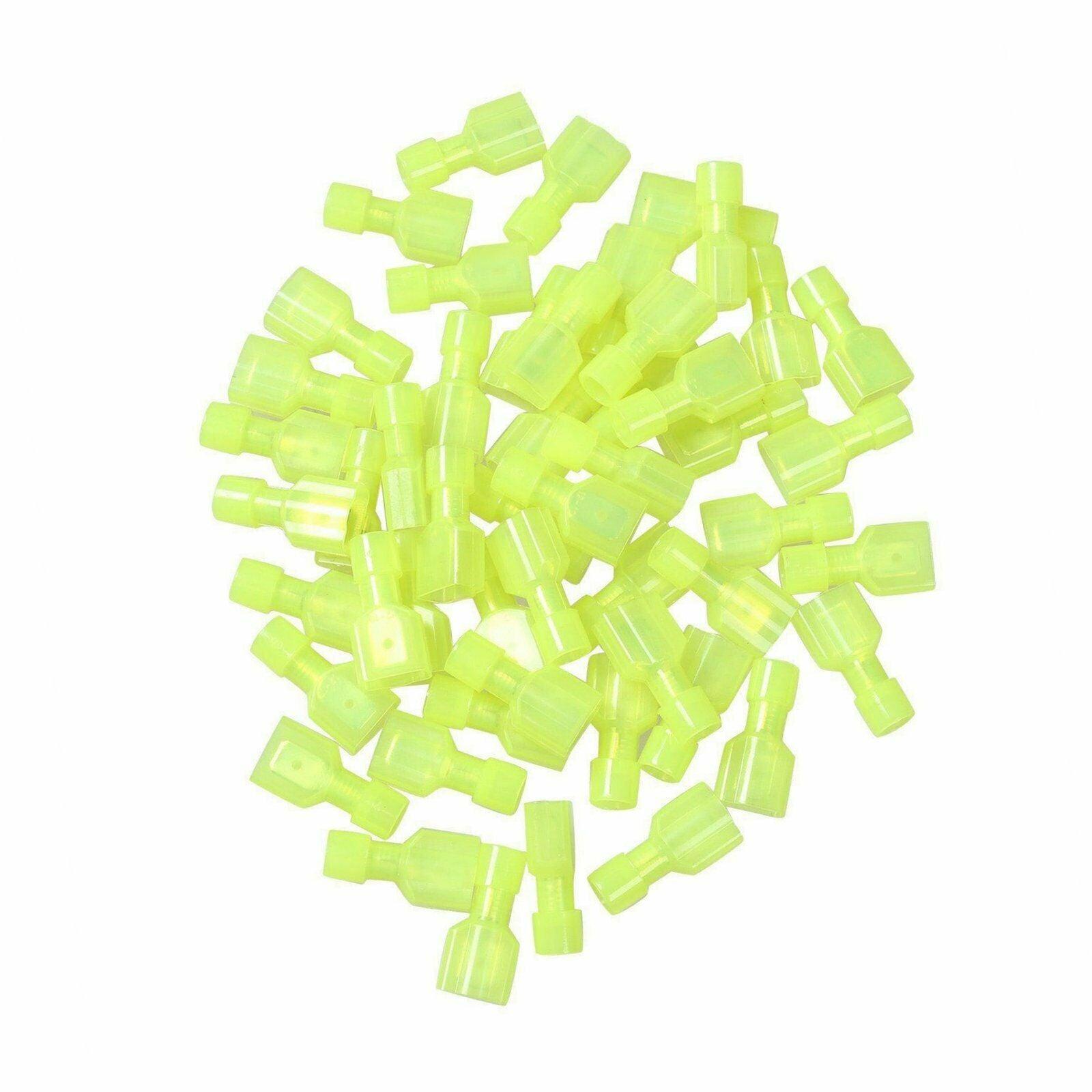 50pcs T-Tap Male Quick Wire Connector Soade 22-18 Gauge YELLOW - www.blackhorse-racing.com