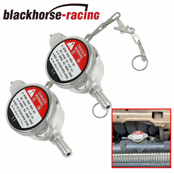 2PCS Universal Aluminum CNC Machined Radiator Filler Neck+Cap 1/16" NPT 1.25" ID