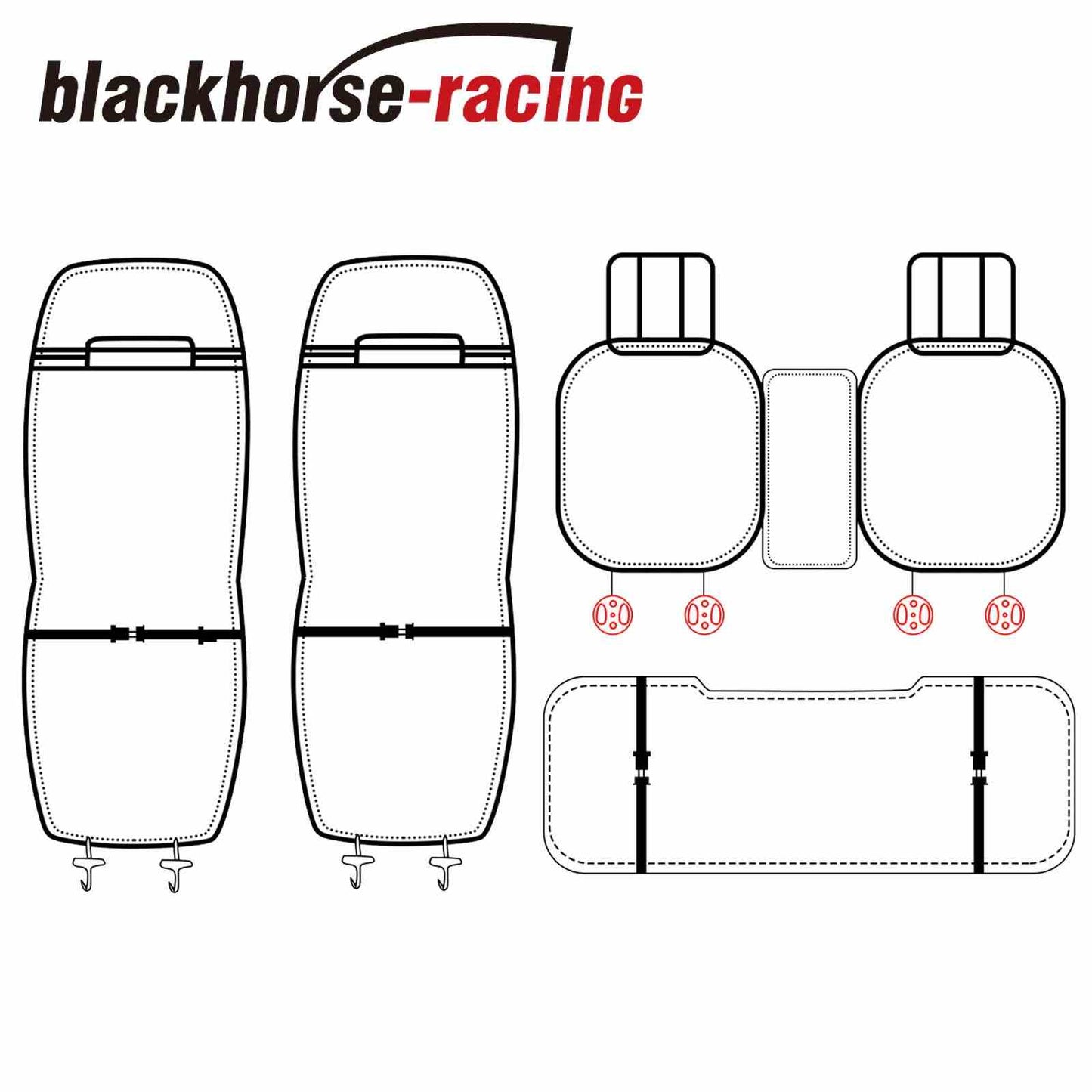 
                  
                    Luxury 5-Seat Car Seat Cover Cushion Set Front Rear Back Cover Universal Fit
                  
                