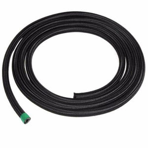 20Feet AN10 -10AN AN-10 Black Nylon Stainless Steel Fuel Gas Oil Water Hose Line - www.blackhorse-racing.com