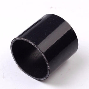 Black 1 1/2" inch 38mm Silicone Straight Hose Coupler Connector Joiner Radiator - www.blackhorse-racing.com