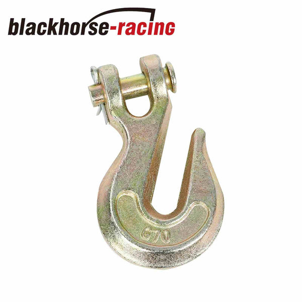 (4) 3/8" Grade 70 Clevis Grab Hooks Wrecker Tow Chain Binder Trailer Tie Dow G70