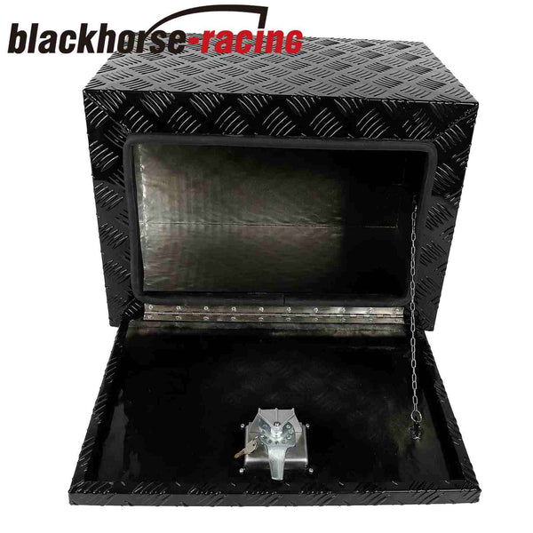 Black Aluminum Pickup Truck 24"X17"X18" Underbody Bed Tool Box Trailer Storage