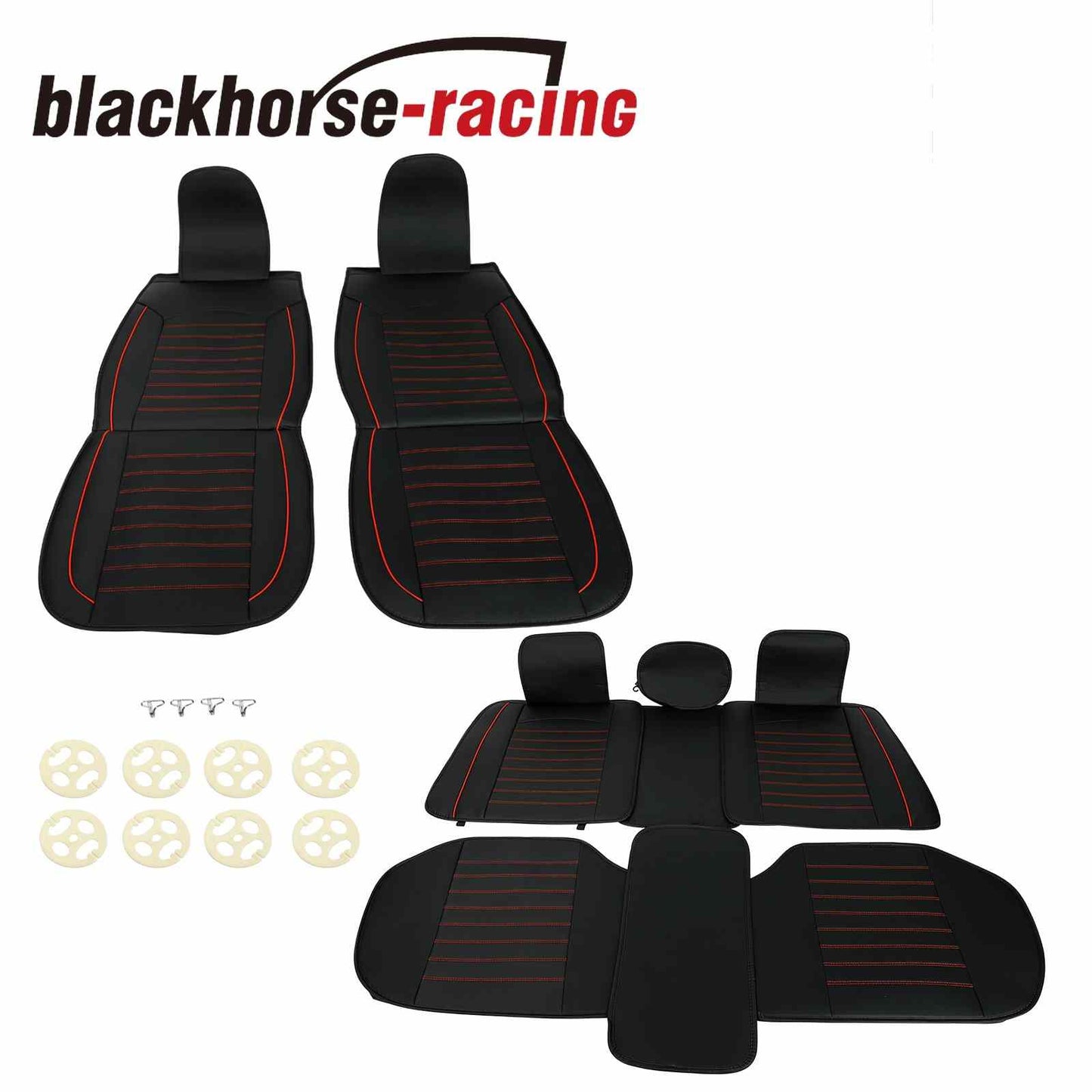 
                  
                    Universal PU Leather 5 Seat Car Seat Covers Full Set Cushion For SUV Trucks
                  
                