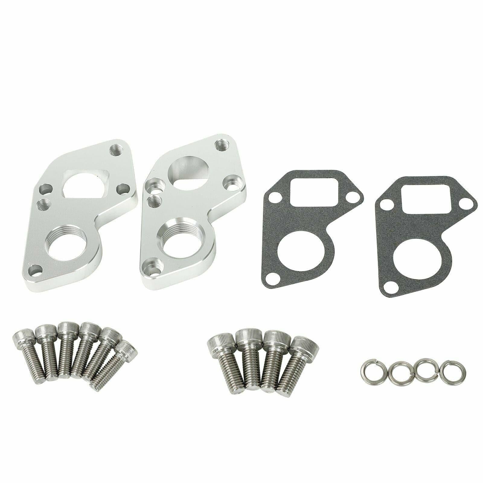 Water Pump Adapter Plate Converts For BBC to LS1 LSX Engine Silver - www.blackhorse-racing.com
