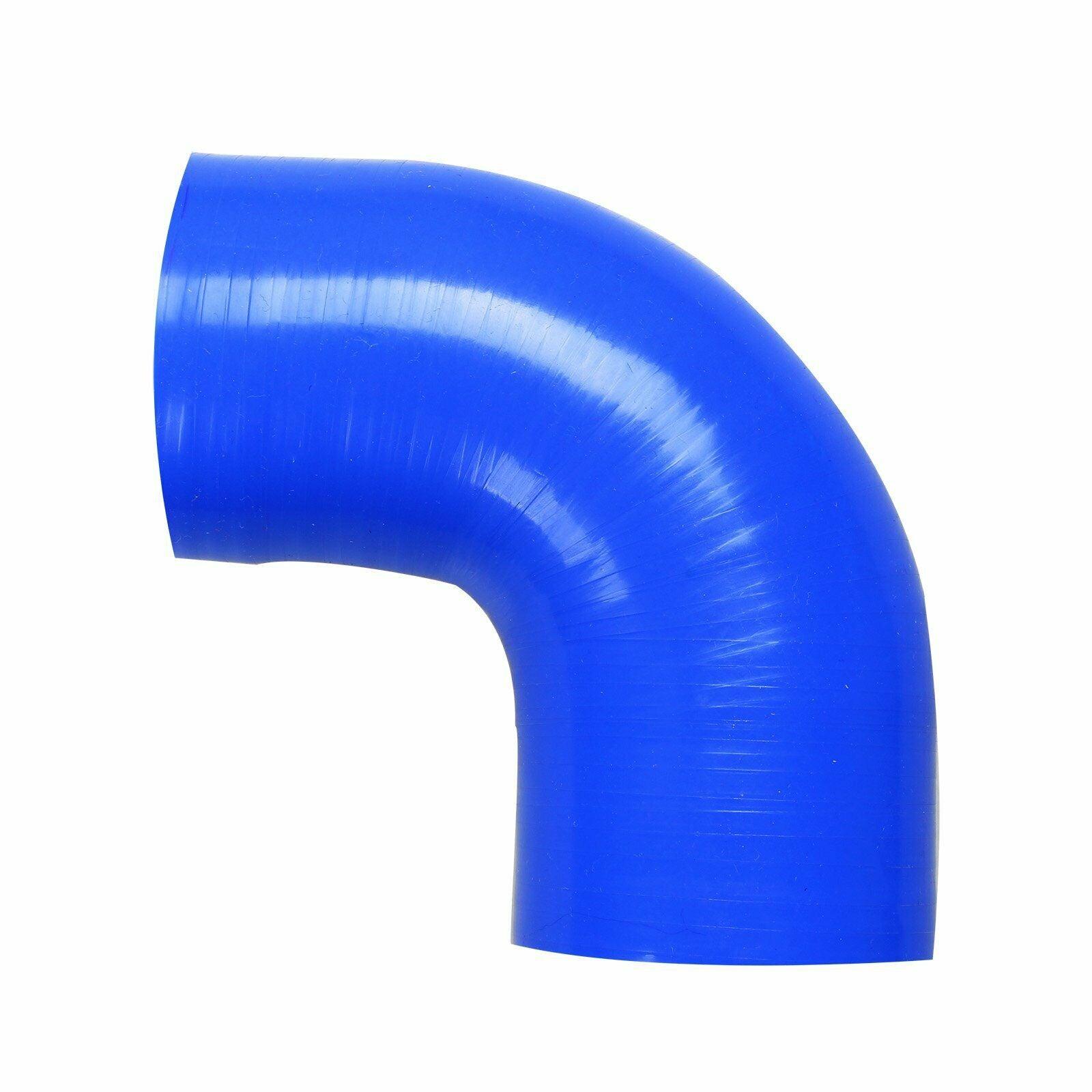Blue 2" 90 Degree Elbow Silicone Hose Coupler 51mm Intercooler Pipe 2.0" inch - www.blackhorse-racing.com