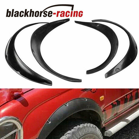4Pcs 2"/50mm Universal Fender Flares Wide Body Kit Wheel Arches Durable PU - www.blackhorse-racing.com