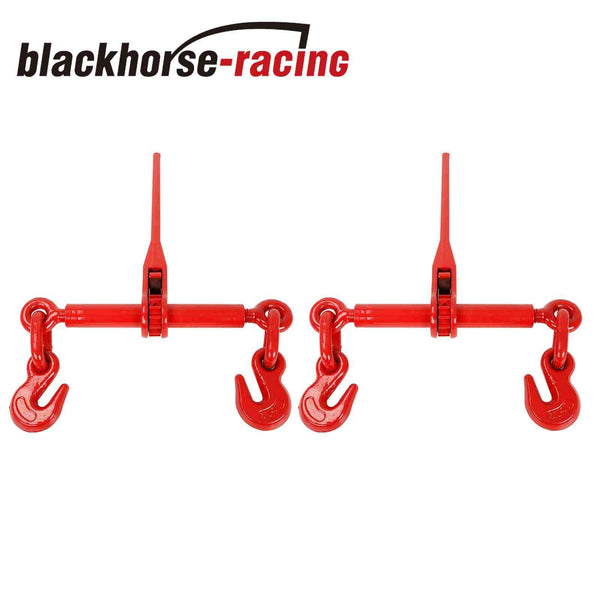 2 PACK Ratchet Chain Load Binder 3/8"-1/2" Chain Hook Tie Down Rigging Equipment