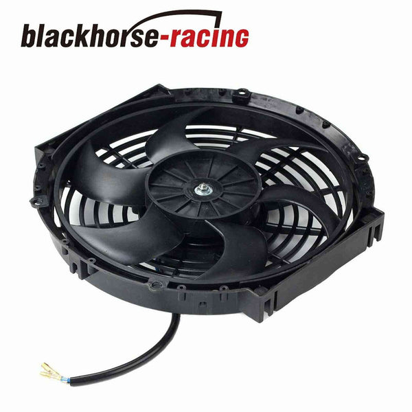 10" Slim Push Pull Radiator Cooling Fan 800CFM & 40A Thermostat Relay Kit