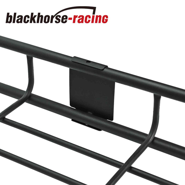 43" Black Steel Roof Top Rack Heavy Duty Top Luggage Cargo Carrier For Truck SUV