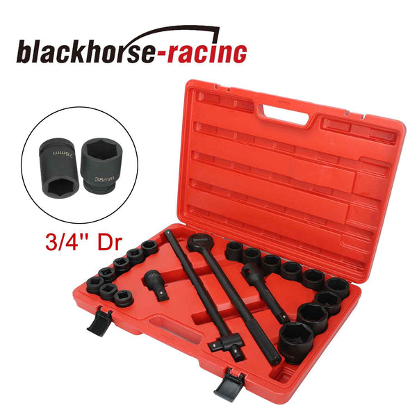 21Pcs Impact Socket Adapter, 6 Point, 3/4'' Drive Bit Extension Bar 3/4'' to 2''