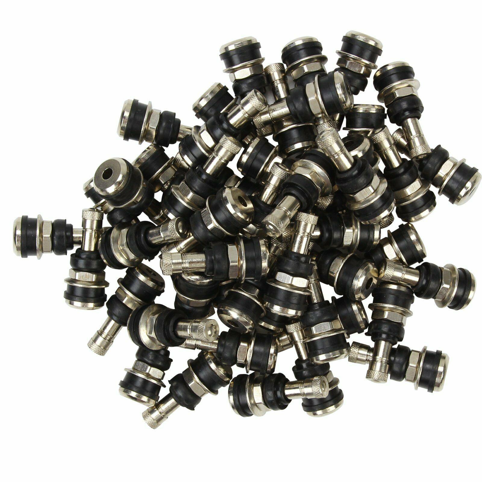 50Pcs TR416 CHROME METAL BOLT IN TIRE VALVE STEMS VALVE HOLES LONG 1 1/2" - www.blackhorse-racing.com