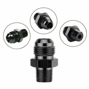 Universal 4 AN to 3/8 NPT Fitting Straight Black For Fuel Systems Adapter - www.blackhorse-racing.com