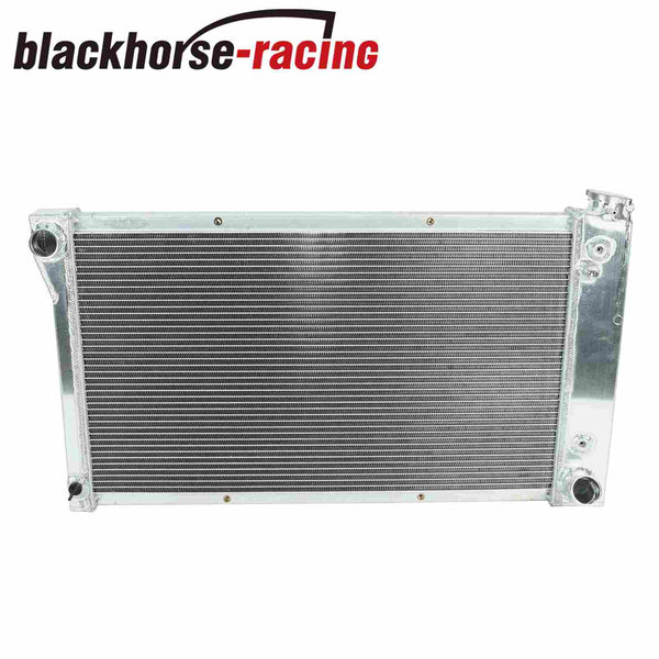 For 67-72 Chevy C/K10/20/30 Blazer 3 Row Aluminum Radiator+2X 12" Slim Fan Black