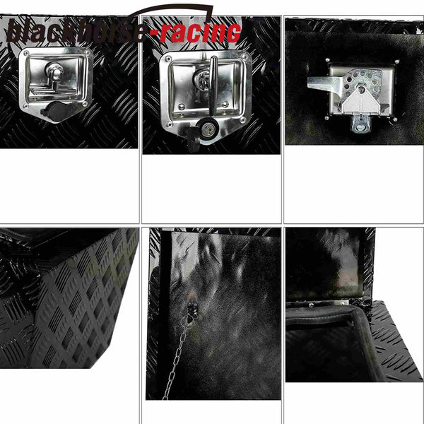 Black Aluminum Pickup Truck 24"X17"X18" Underbody Bed Tool Box Trailer Storage