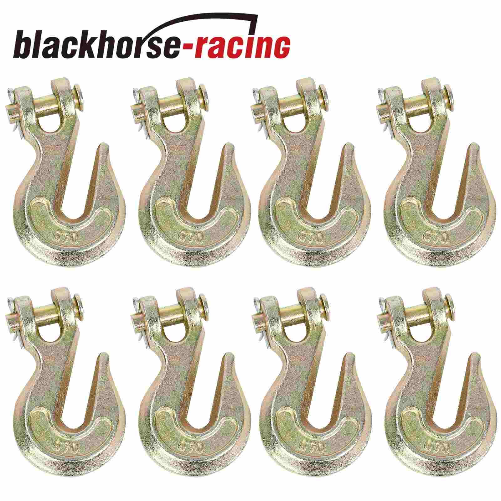 (8) G70 3/8"Clevis Grab Hooks f Wrecker Tow Chain Flatbed Truck Trailer Tie Down