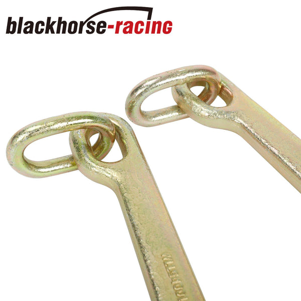 (2)15" J Hook with Chain Link Grade 70 Tow Axle Strap Wrecker Clevis WLL 5400LBS