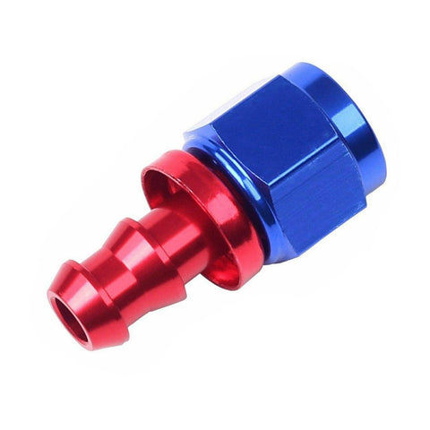 AN6 Straight Push On Lock Oil Fuel Line Hose End Fitting Adaptor 6-AN -6AN RED - www.blackhorse-racing.com