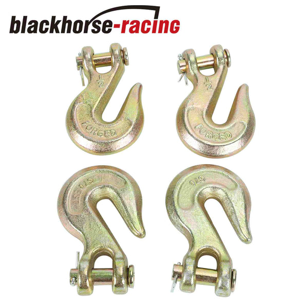 4PCS 1/2" Chain Hook Clevis G70 Grab Hooks Flatbed Truck Trailer Tie Down Towing