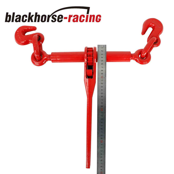 2 PACK Ratchet Chain Load Binder 3/8"-1/2" Chain Hook Tie Down Rigging Equipment